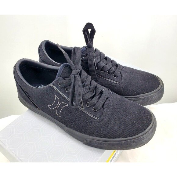 Hurley 8 Sneaker Men Arlo Canvas Lace-up Casual Shoes Classic Black Athleisure - Picture 9 of 16
